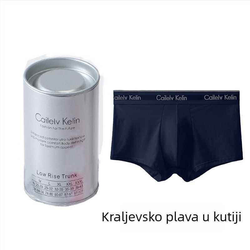 Muške bokserice od čistog pamuka, srednji pojas, jednofarbne