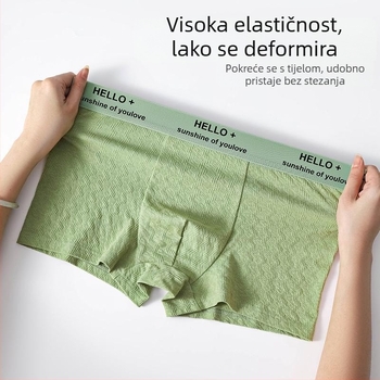 Muške gaćice od čiste pamuka s antibakterijskom zaštitom u području prepona, prozračan žakard, 90–95% pamuka, srednji pojas