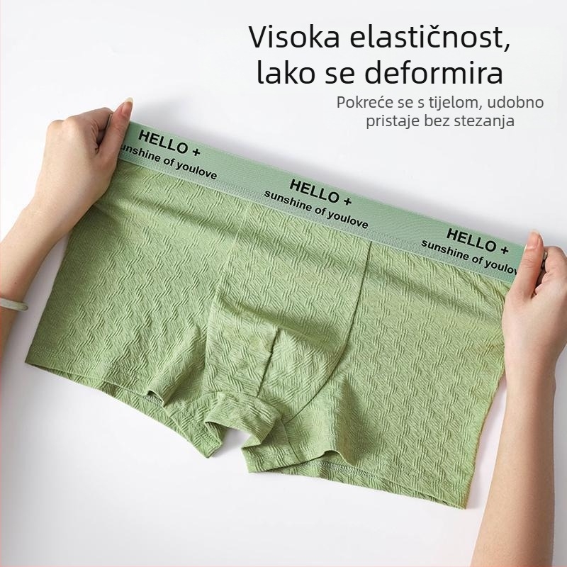 Muške gaćice od čiste pamuka s antibakterijskom zaštitom u području prepona, prozračan žakard, 90–95% pamuka, srednji pojas