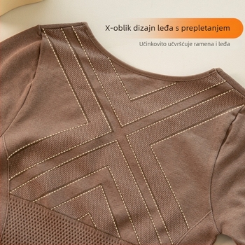 Lagani ženski termalni set za oblikovanje tijela, okrugli ovratnik, baršunasto mekano unutarnje prekrivanje, mršavljenje, kontrola trbuha, podizanje bokova, topli donji veš s hlačama