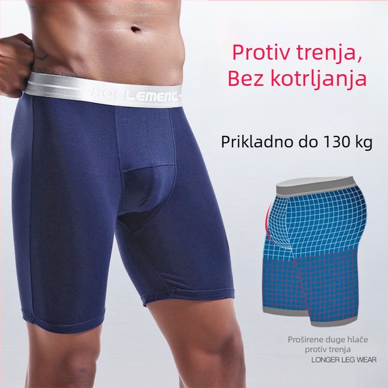 Muške besprijekorne bokserice sa srednjim strukom, prozračne od regenerirane celuloze; podstava 95–100% regenerirane celuloze; dugačke nogavice za trčanje