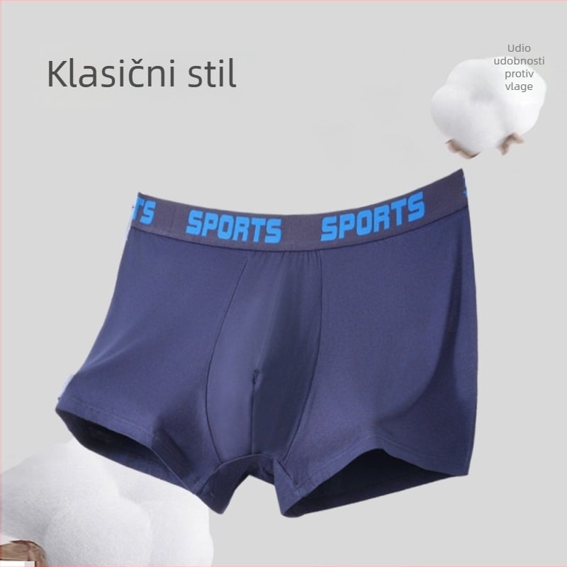 Muške modal boxerice, prozračne, sportske, oblikuju tijelo, srednji struk