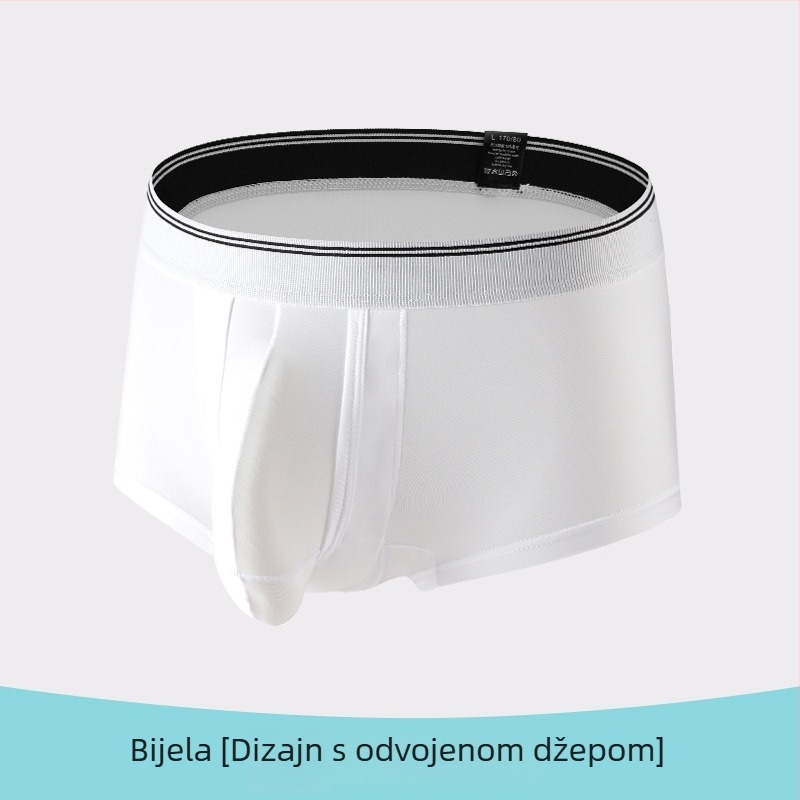 Muške bokserice Ice Silk, prozračne, srednje visine struka, pletene, Nylon