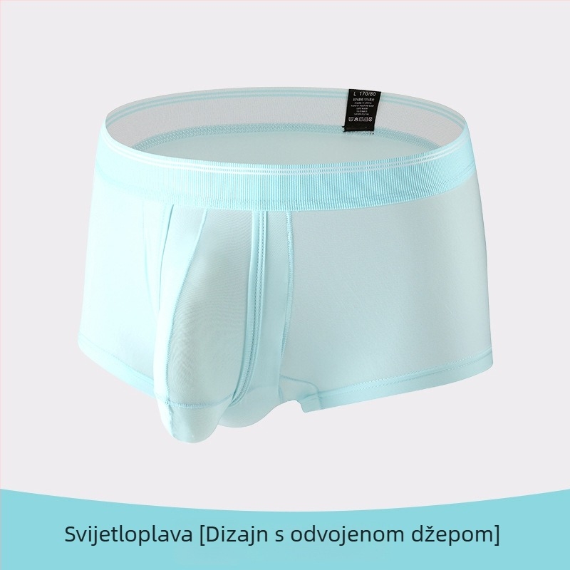 Muške bokserice Ice Silk, prozračne, srednje visine struka, pletene, Nylon