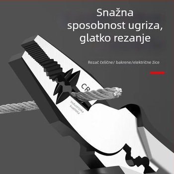 Njemačkog stila višenamenske kliješta za žice s dijagonalnim vrhom, industrijske kvalitete, štede napor električaru (promjer rezanja 4.6 mm)