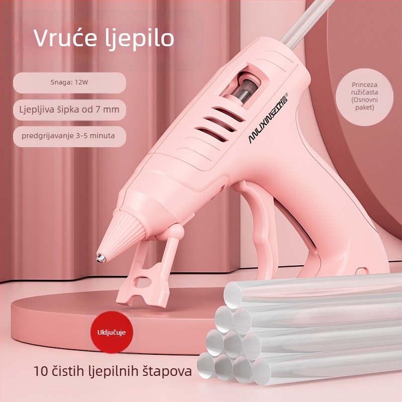 Bežični USB-punivi pištolj za topljeno ljepilo za djecu i studente – DIY alat s dugim trajanjem baterije