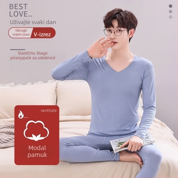 Muški modal termo set - tanak, elastičan, mekan, 180 g/m², umjerena toplina