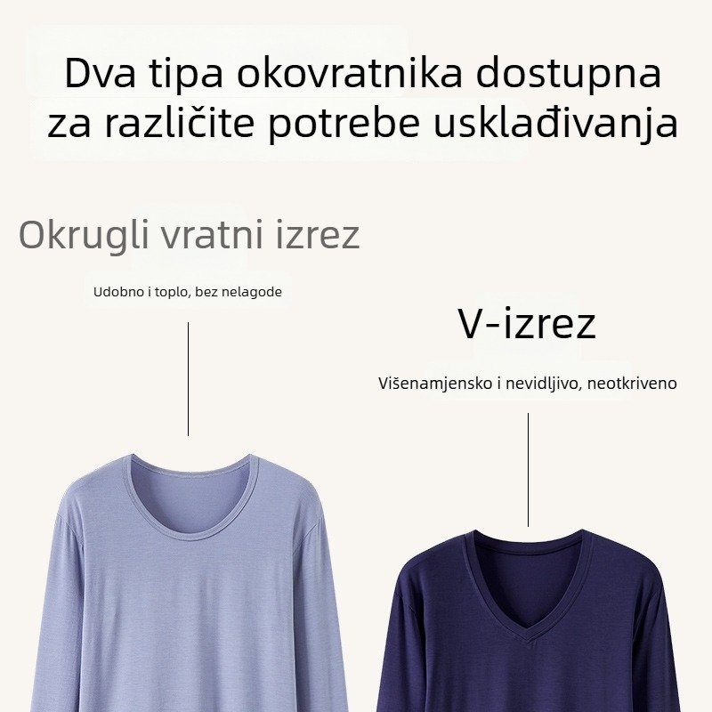 Muški modal termo set - tanak, elastičan, mekan, 180 g/m², umjerena toplina