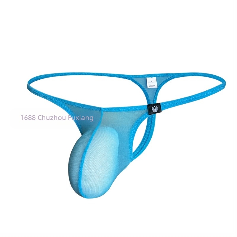 Muški thong od mrežaste tkanine, prozračan, 50–70% Spandex, niski struk