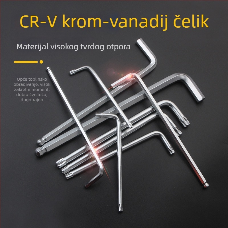 Tianhu 9-dijelni set imbus ključeva s kugličnim krajem, hex socket, 45# čelik