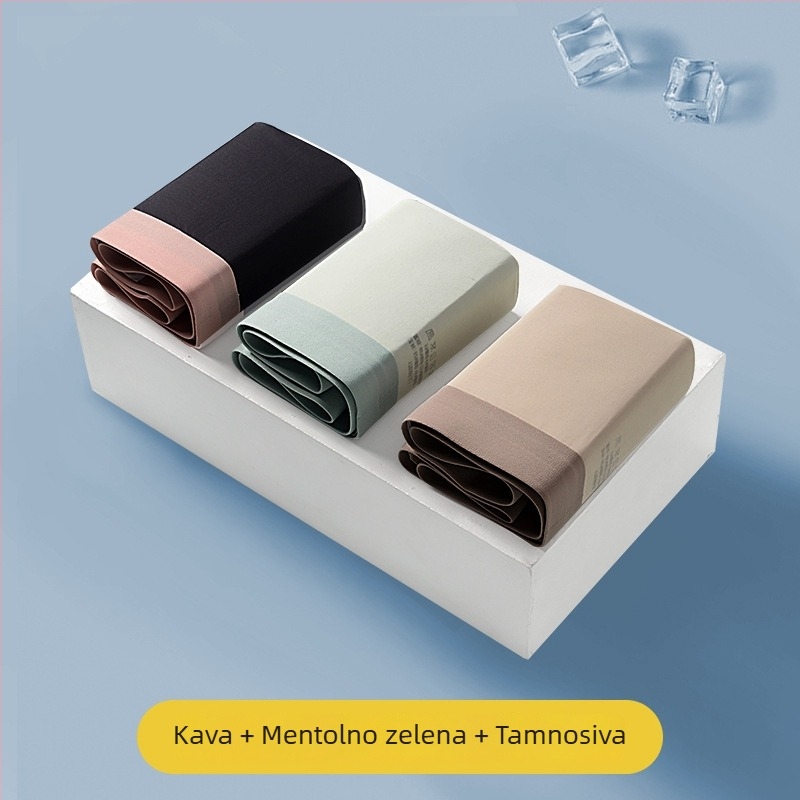 Muške bešavne boxerice Ice Silk, glavni materijal najlon, podstava od viskoze, srednji pojas