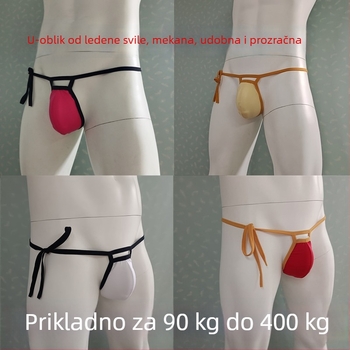 Muške najlonske gaćice s U-oblikom kroja, srednji pojas, jednobojni uzorak