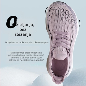 Unisex tenisice s širokim vrhom – Flyknit gornji dio, protuklizna i otporna podloga, vezanje, potpora luka, prozračna podstava