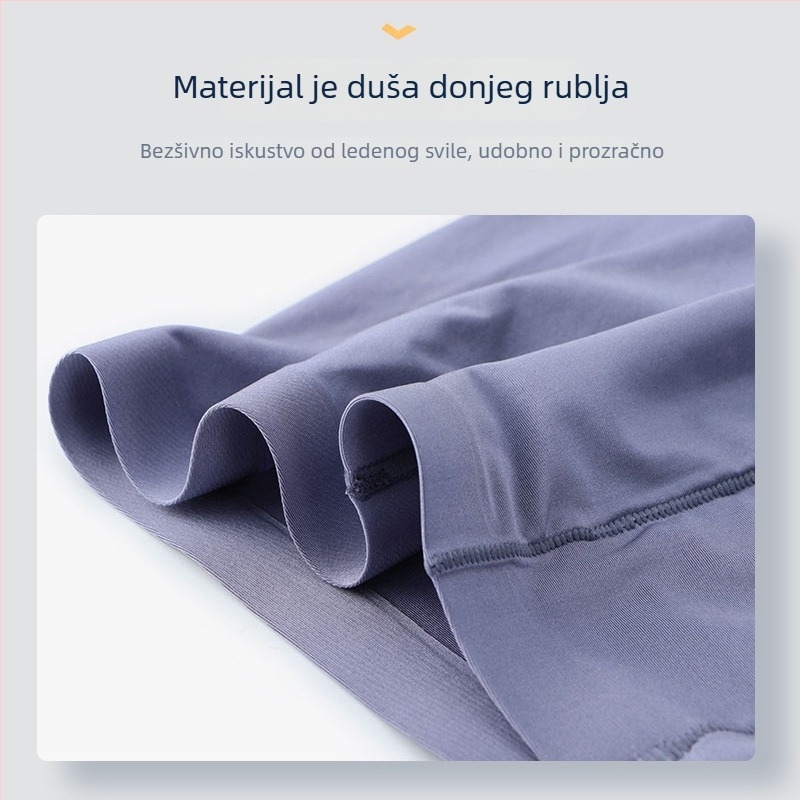 Muške bokserice 85% najlon – srednji pojas, jednobojni uzorak, podstava prepona 80–90% najlon, U-oblik