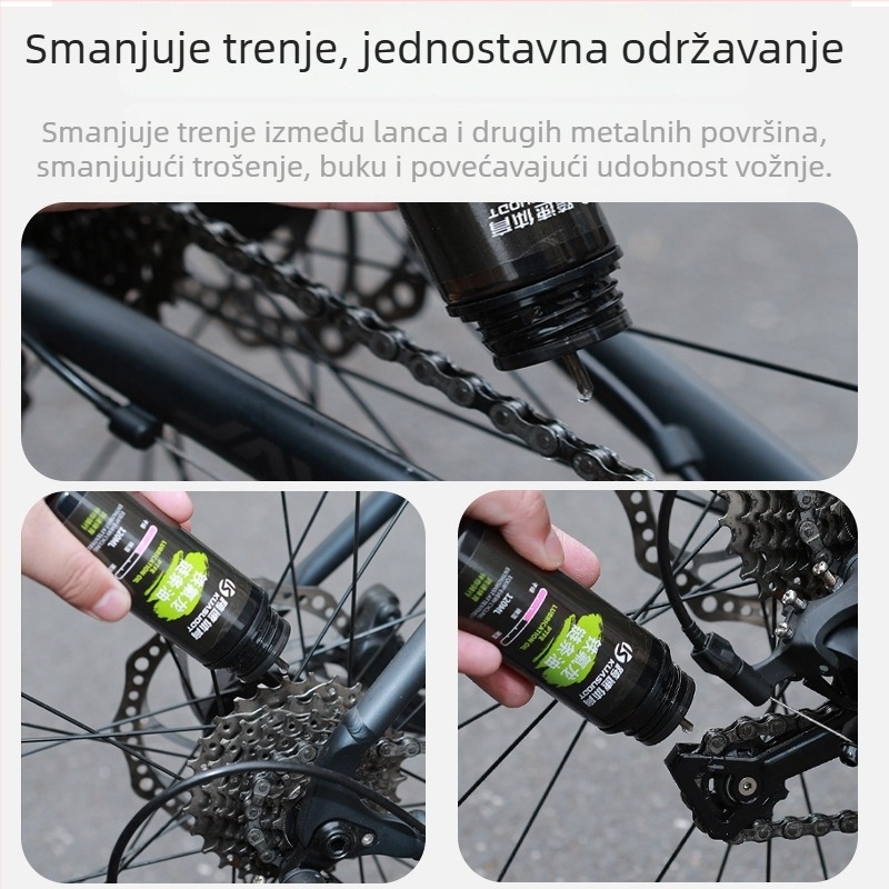 Lančano ulje za bicikle s PTFE — otporno mazivo na prašinu i koroziju za održavanje lanaca