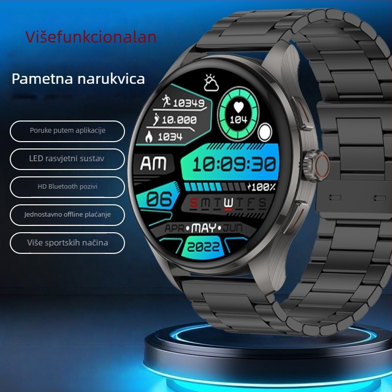 Pametni sat s AMOLED zaslonom, Bluetooth pozivi, praćenje otkucaja srca, krvnog tlaka i zasićenosti kisikom