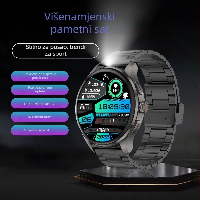 Pametni sat s AMOLED zaslonom, Bluetooth pozivi, praćenje otkucaja srca, krvnog tlaka i zasićenosti kisikom