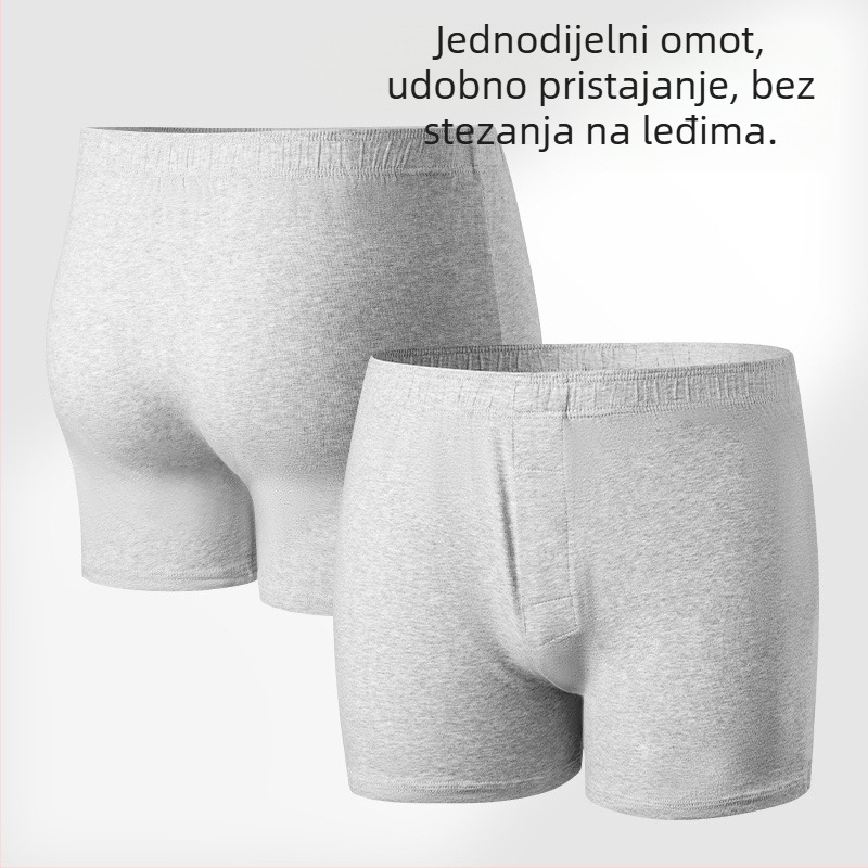 Muške pamučne pidžama hlače, slobodan kroj, srednji pojas, pleteni materijal, 95% pamuk
