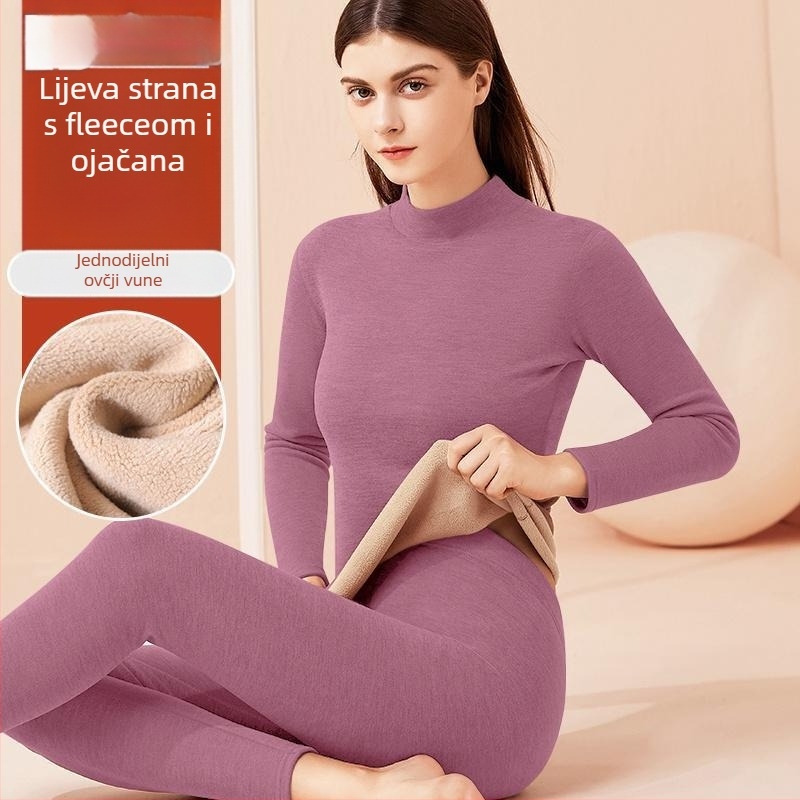 Ženski termalni set s flisom, visokim ovratnikom i hlače