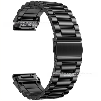 Nehrđajući čelični kaiš za Garmin Fenix5/6/7/8 47 mm, Fenix8 trodjelni lančani kaiš