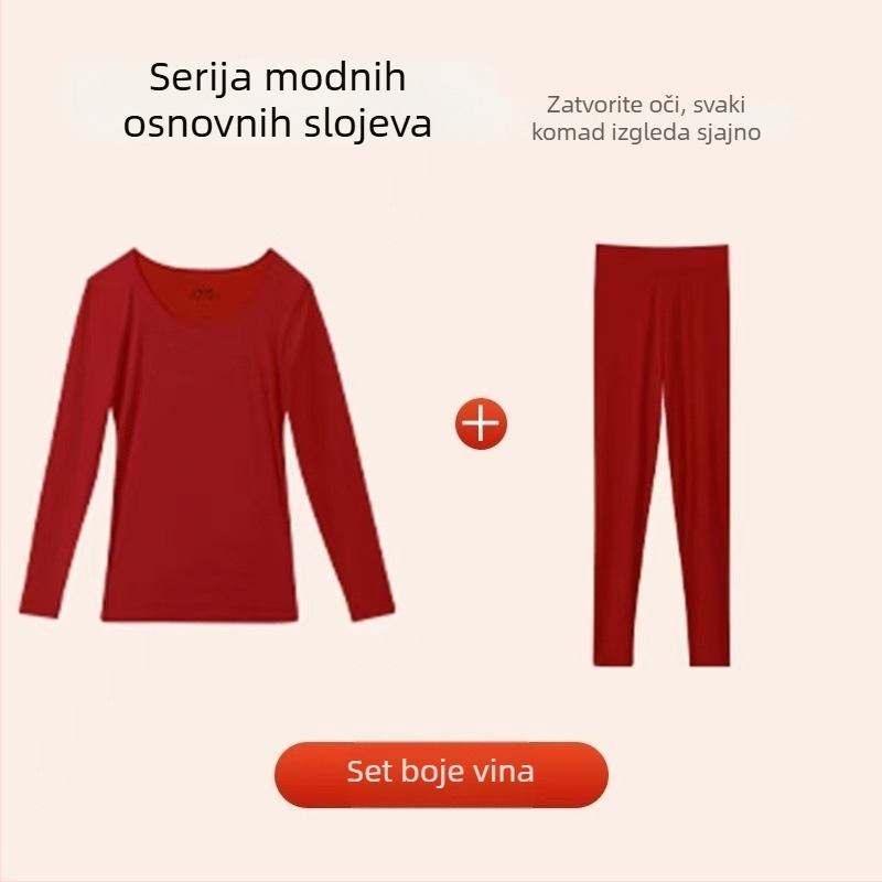 7A hijaluronska kiselina – lagani toplinski set donjeg i gornjeg rublja za žene, ultra-tanki bazni sloj, udoban i hidratantan, visoka elastičnost, jesenski komad odjeće