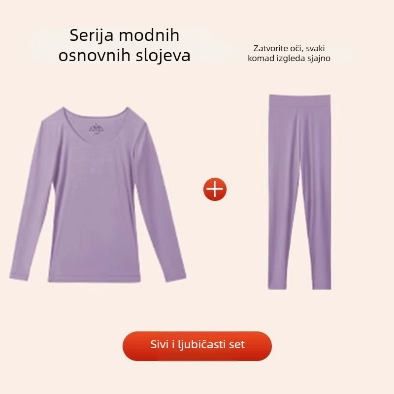 7A hijaluronska kiselina – lagani toplinski set donjeg i gornjeg rublja za žene, ultra-tanki bazni sloj, udoban i hidratantan, visoka elastičnost, jesenski komad odjeće