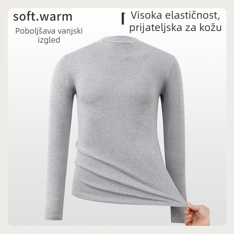 Muški termalni set s velurom i unutarnjom, uski kroj, poliestar, toplina i oblikovanje tijela, srednja gustoća 181-200 g/m2