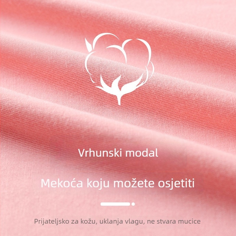 Ženski modalni set za jesen: tanak top s dugim rukavima i hlače, topao temeljni sloj