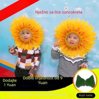 Pokrivalo za glavu s motivom suncokreta i maska za lice, ljetno izdanje 2021, na skladištu