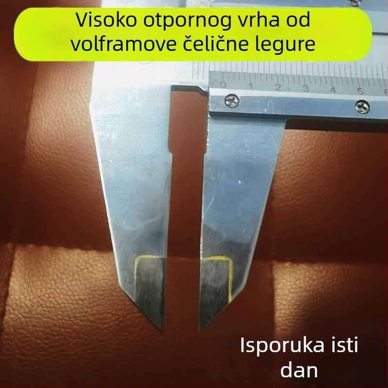 Označavajući mjerni kalibar s glavom od wolframovog legura i dugim čeljustima, mjerenje vanjskog i unutarnjeg promjera, vernier skala