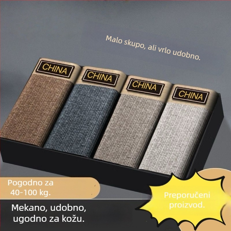 Muške bokserice jednofarbne, udobne i prozračne, srednjeg struka