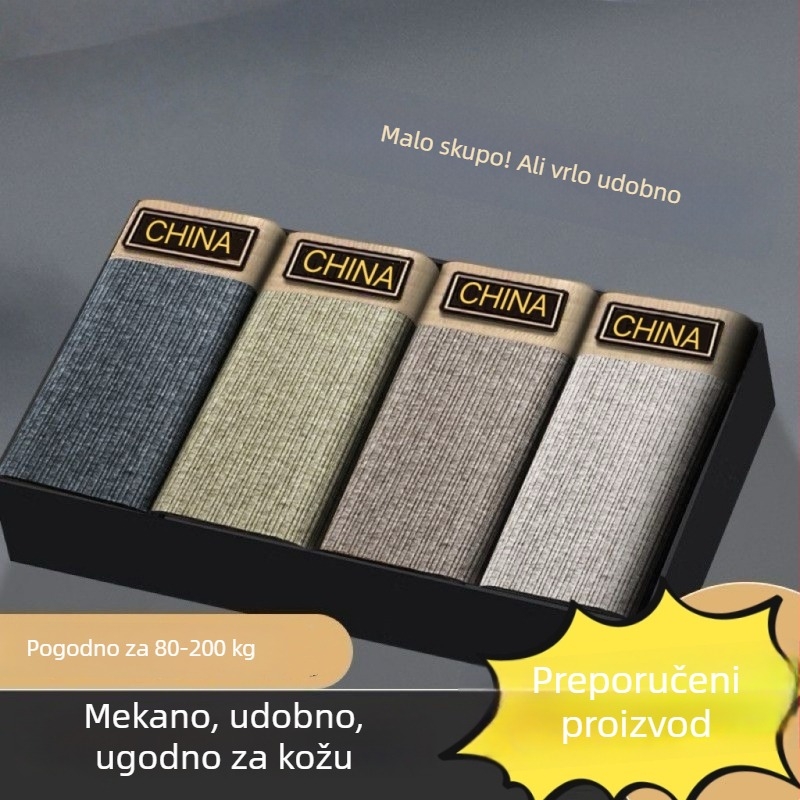 Muške bokserice jednofarbne, udobne i prozračne, srednjeg struka