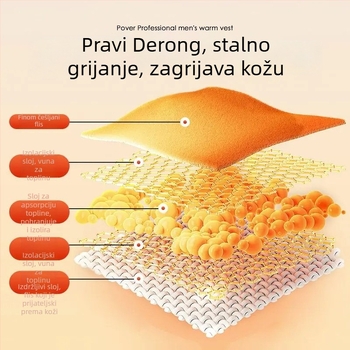 Unisex termo prsluk s flis podstavom, debelim materijalom i našivkom – poliestersko vlakno