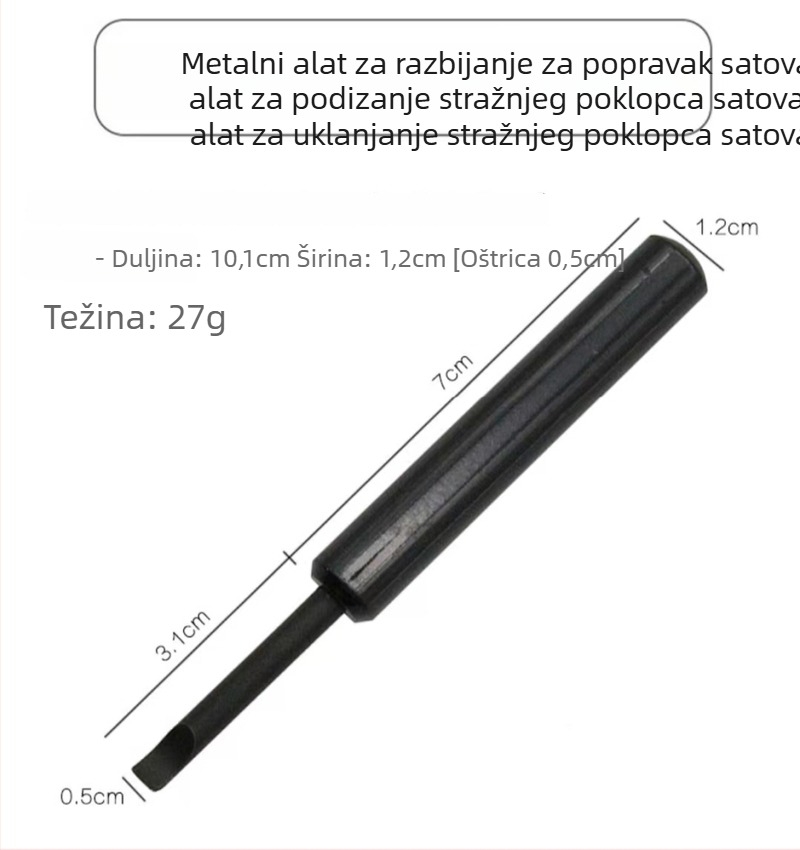Metalni Pry Knife za popravak satova - alat za otvaranje stražnjeg kućišta sata