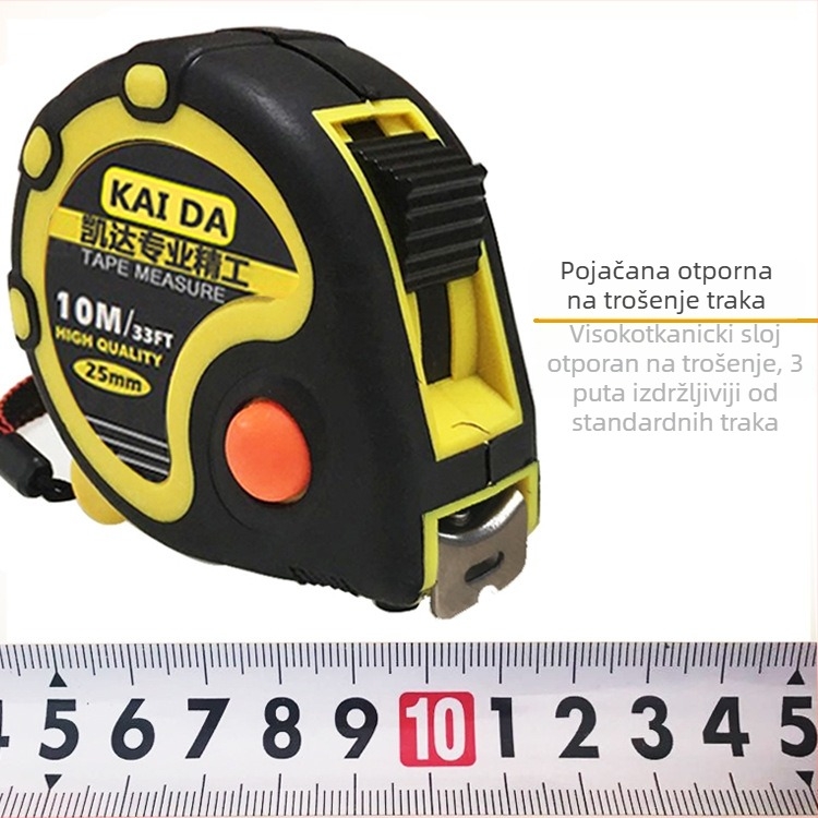 Metalna mjeračka traka s prilagođenim logom, magnet, mat završetak, debeli gumeni premaz, Luban dizajn