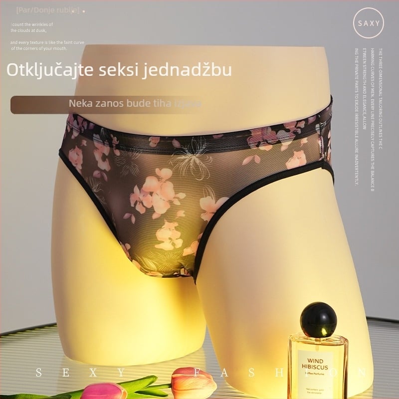 Nova prozračna muška donja rublja u jednom komadu, prozirna, lagana za ljeto, udobne gaćice