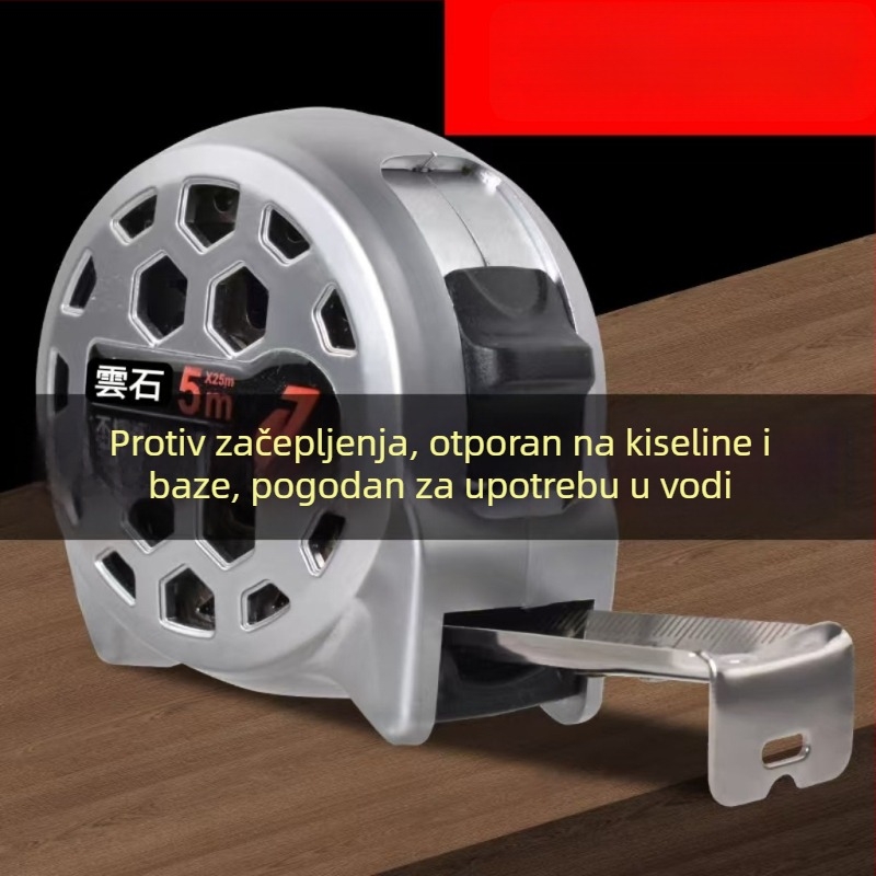 Laser-gravirana mjerenja traka od nehrđajućeg čelika, vodootporna, otporna na koroziju, visoka preciznost, otporna na habanje za gradilište i kućnu upotrebu