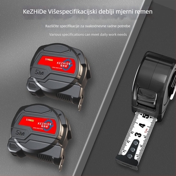 Visoko precizna mjeračka traka s automatskim zaključavanjem, 5 m (Marka: Customer quality; Raspon mjerenja: 5 m; Tip mjernog alata: mjerni trak)