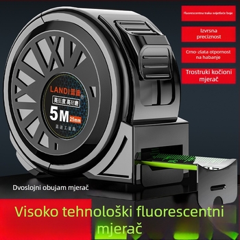 Randy čelična mjeračka traka s fluorescencijskim trakom, inčni jedini