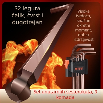 Allen ključ – unutarnji šesterokutni ključ, S2 alatna čelična, Mongolian brend