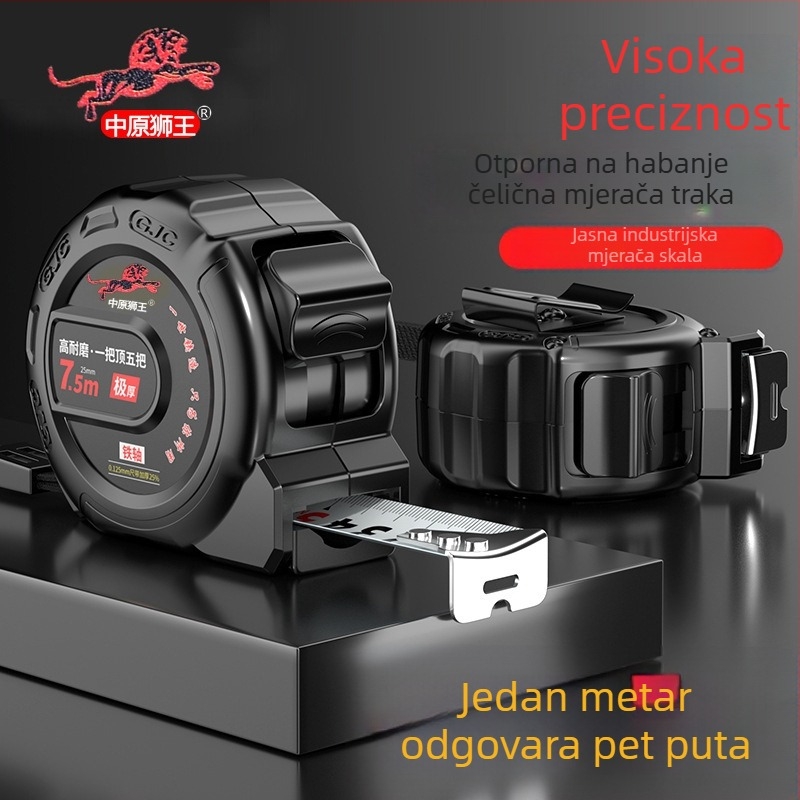Mjerenička traka s kutijastim kućištem, otporna na padove, visoka preciznost, otporna na habanje, raspon mjerenja 0-3m/0-5m/0-7.5m/0-10m