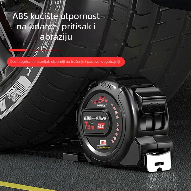 Mjerenička traka s kutijastim kućištem, otporna na padove, visoka preciznost, otporna na habanje, raspon mjerenja 0-3m/0-5m/0-7.5m/0-10m