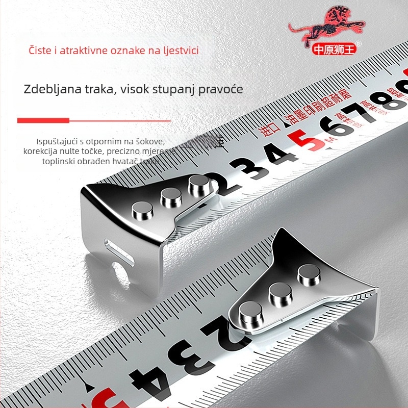 Mjerenička traka s kutijastim kućištem, otporna na padove, visoka preciznost, otporna na habanje, raspon mjerenja 0-3m/0-5m/0-7.5m/0-10m