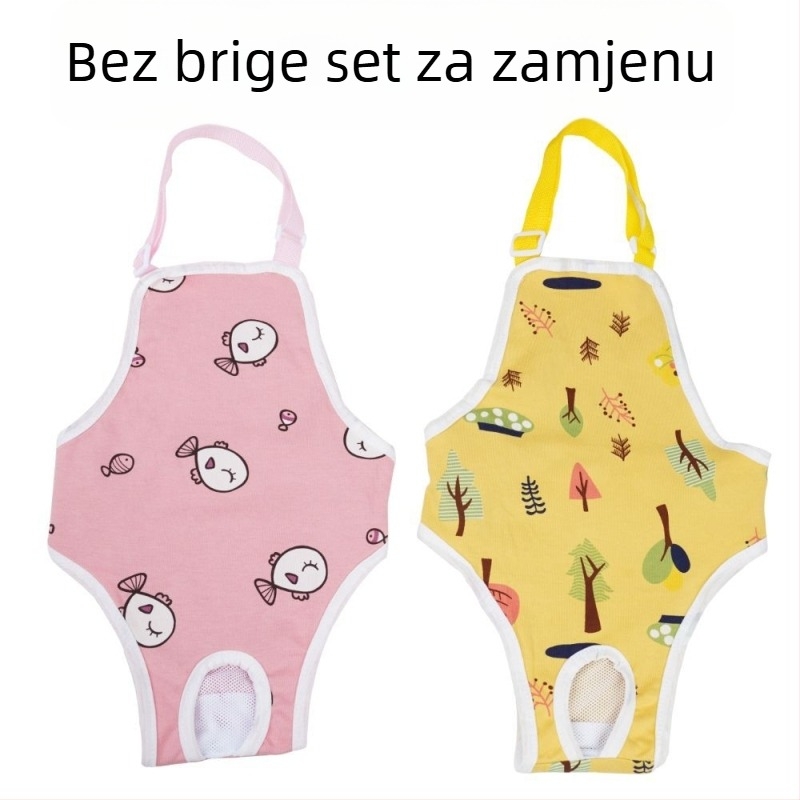 Fiziološke hlačice za žene pse - svilen vanjski sloj, podstava od zecje dlake, srednji pojas, fiziološka funkcija