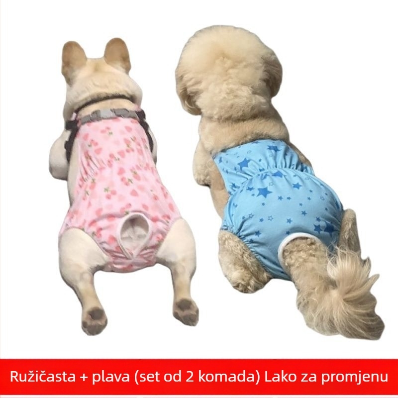 Fiziološke hlačice za žene pse - svilen vanjski sloj, podstava od zecje dlake, srednji pojas, fiziološka funkcija