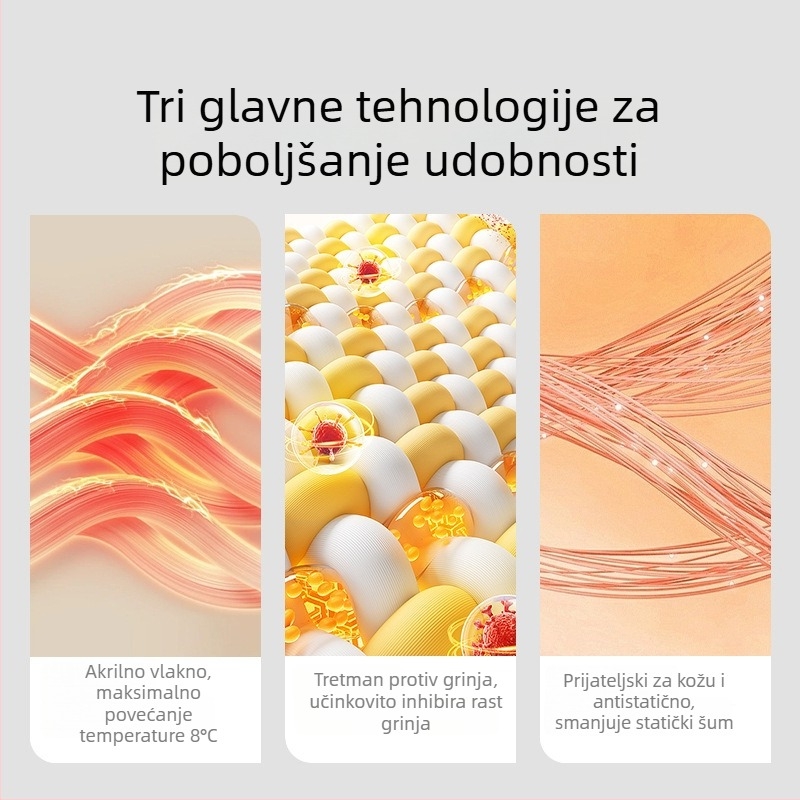 Ženske akrilne termalne hlače za bazni sloj s fleec podstavom, iznimno debeli, dvostrano četkano unutrašnjost, visoki struk, antibakterijski