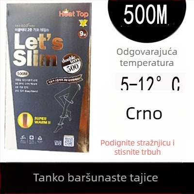 Ženske oblikujuće hulahopke, srednje debljine, 80% laneno vlakno, jednobojni uzorak