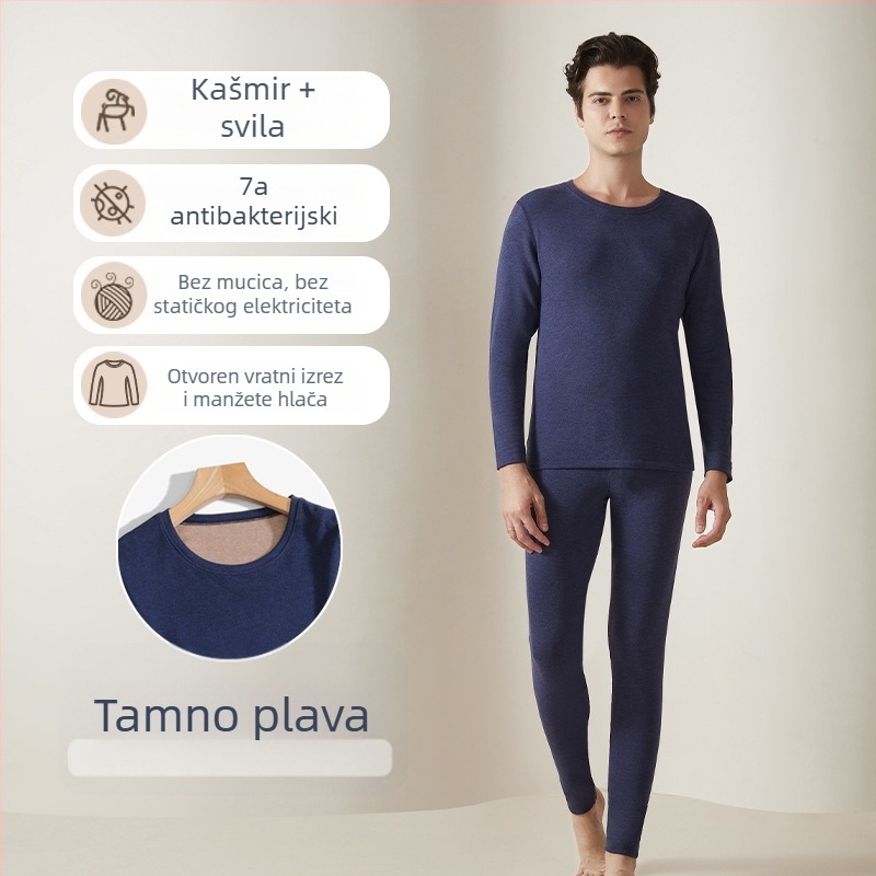 Termalni komplet donjeg rublja za muškarce i žene, s dugim rukavima i dugim hlačama, bez šavova, zimi