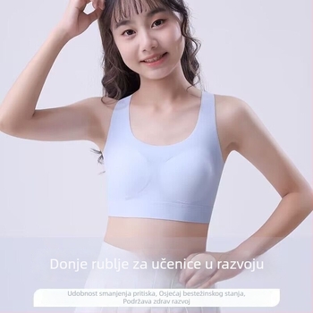 Sportski top s grudnjakom od ledene svile za djevojke, zaštita od udaraca