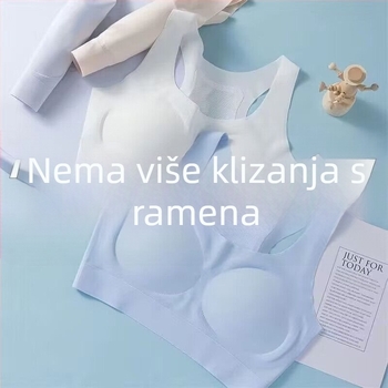 Sportski top s grudnjakom od ledene svile za djevojke, zaštita od udaraca